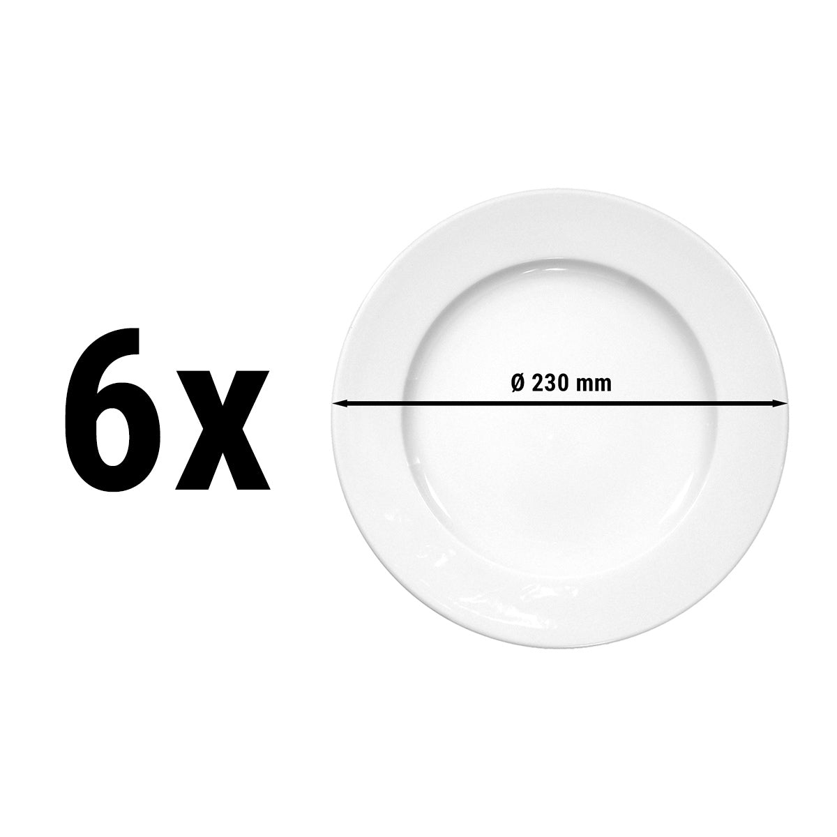 (6 stk.) Seltmann Weiden - Plade flad - Ø 23 cm