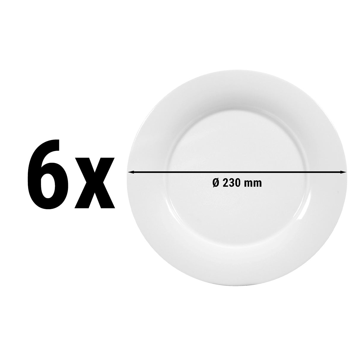 (6 stk.) Seltmann Weiden - Plade flad - Ø 23 cm