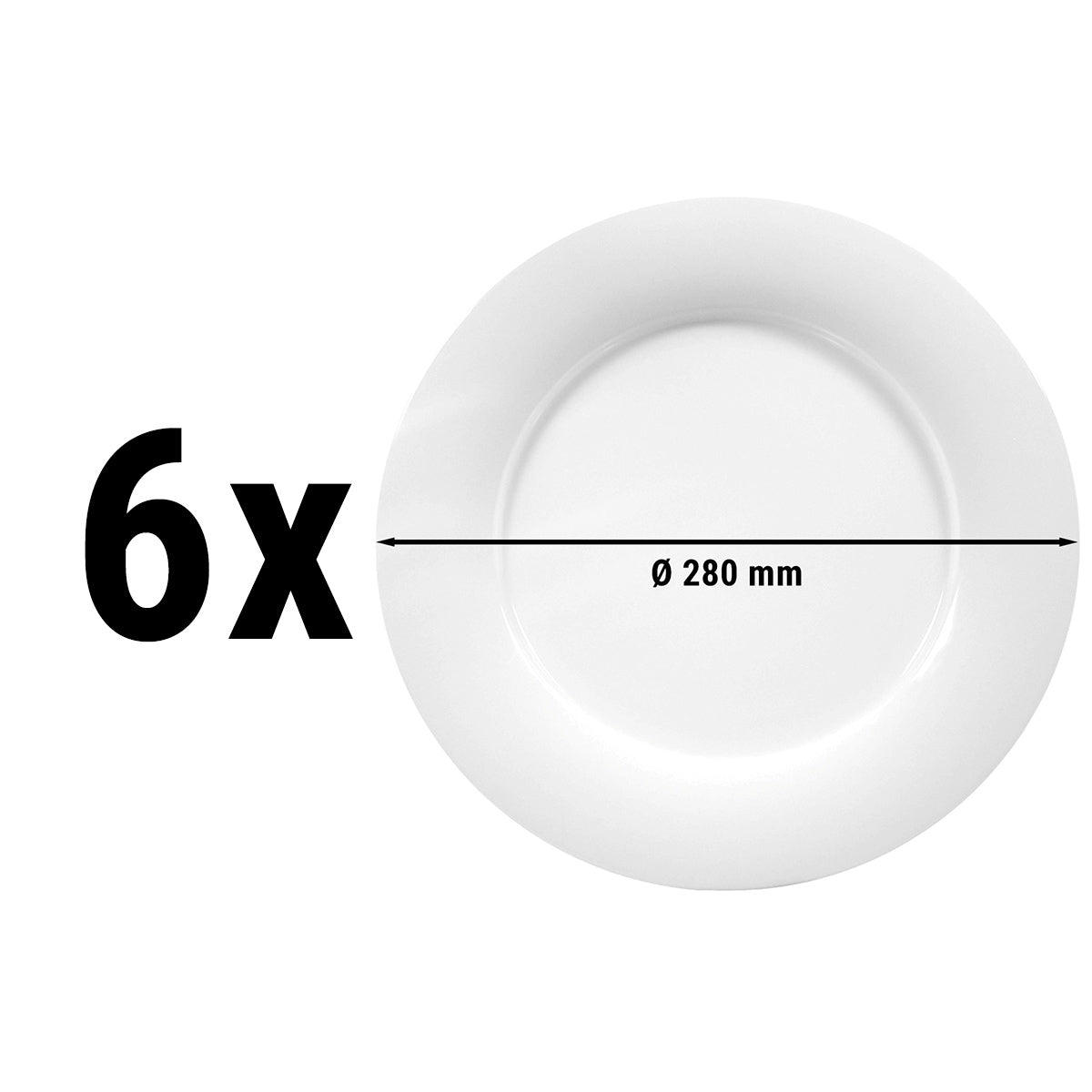 (6 stk.) Seltmann Weiden - Plade flad - Ø 28 cm