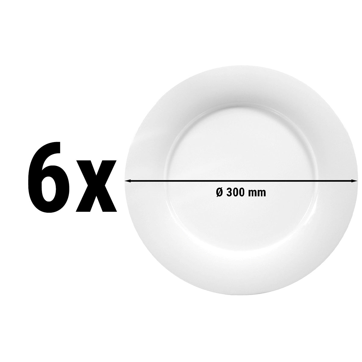 (6 stk.) Seltmann Weiden - Plade flad - Ø 30 cm