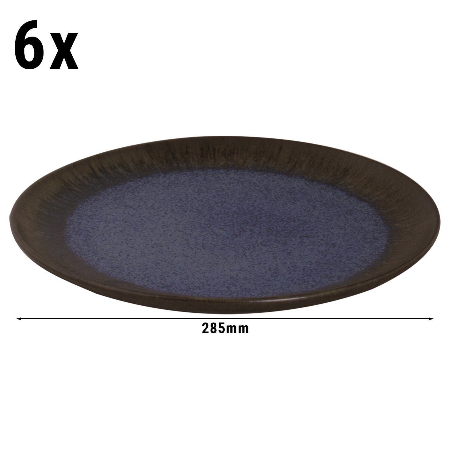 (6 stk.) TAMA - Flad tallerken - Ø 28,5 cm - Blå