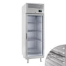 Fryseskab Rustfri Stål PREMIUM PLUS - GN 2/1 - med 1 Glasdøre - 560 Liter