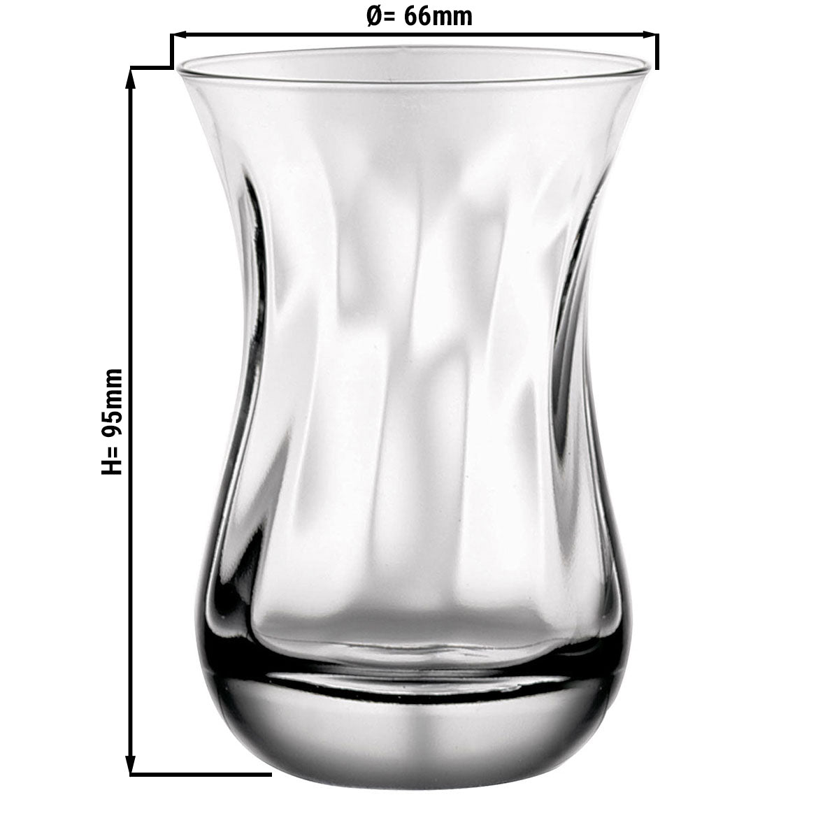 IZMIR teglas med struktur - 0,16 liter - sæt med 6 stk.