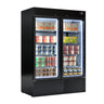 Display fryser - 1310 Liter - med 2 Døre - Sort
