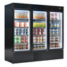 Display fryser - 2030 Liter - med 3 Døre - Sort