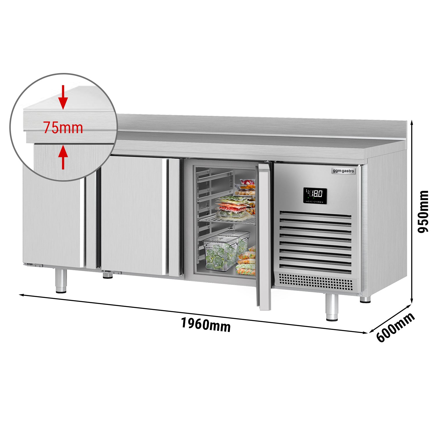 Frysebord - med 3 Døre