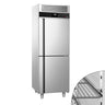 PREMIUM-fryser i rustfrit stål - GN 2/1 - 700 Liter - med 2 halve døre