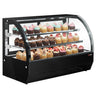 kølemontre - 140 liter - 900 mm - 2 glasskydedøre - med 2 glashylder - sort