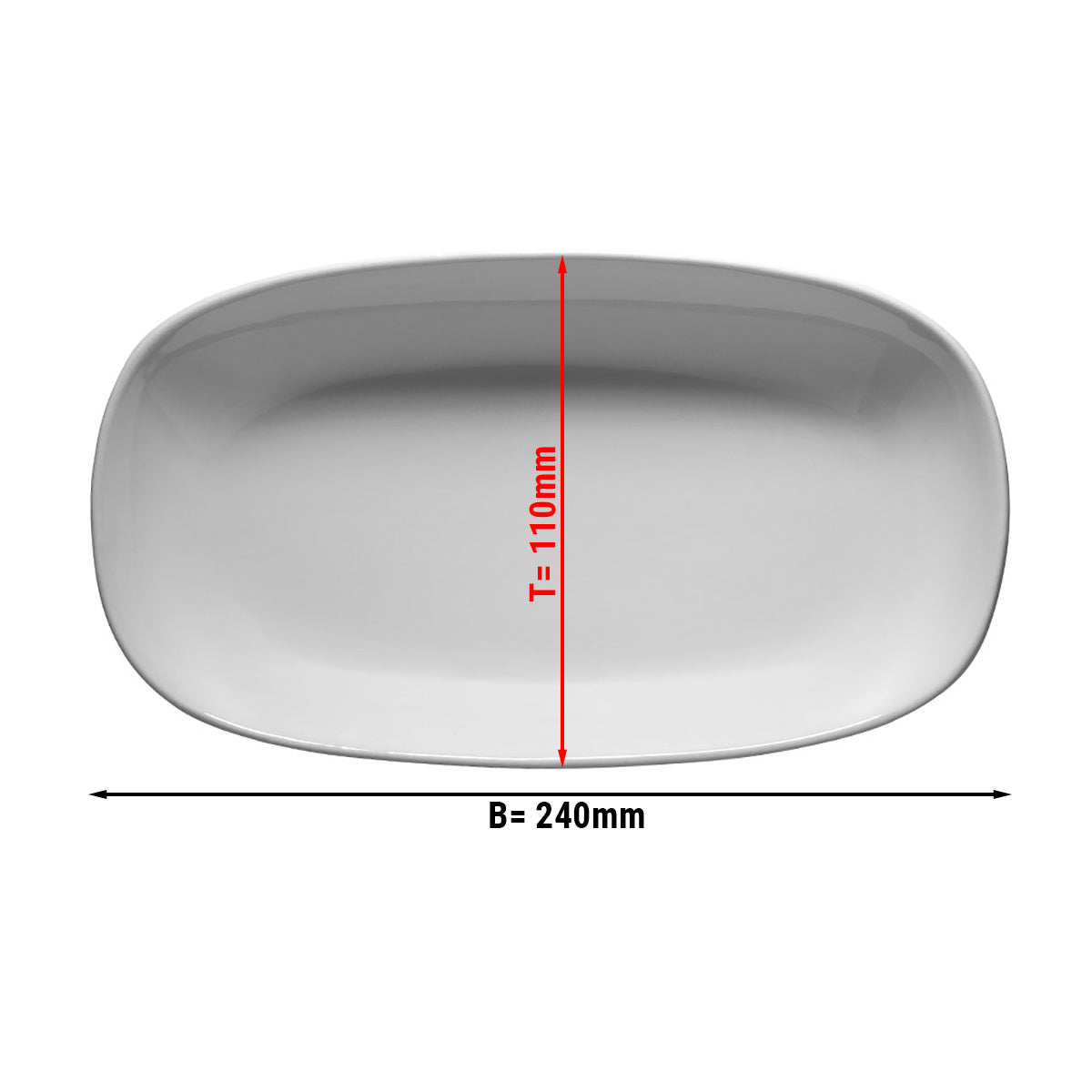 (24 stk.) ENTity - tallerken oval - 24 cm
