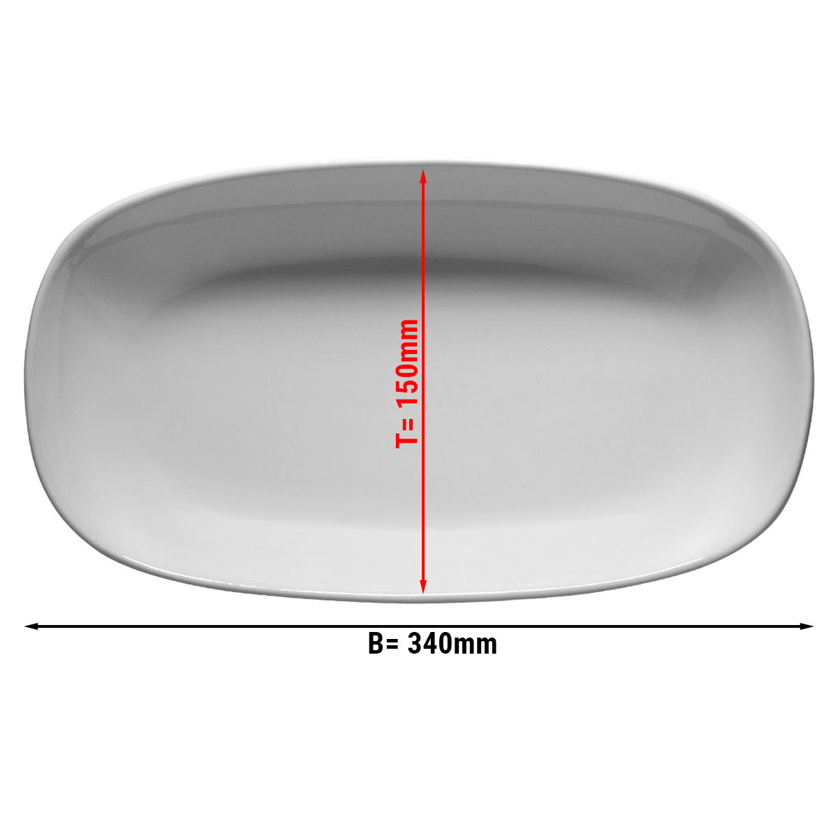(12 stk.) ENTity-tallerken oval - 34 cm