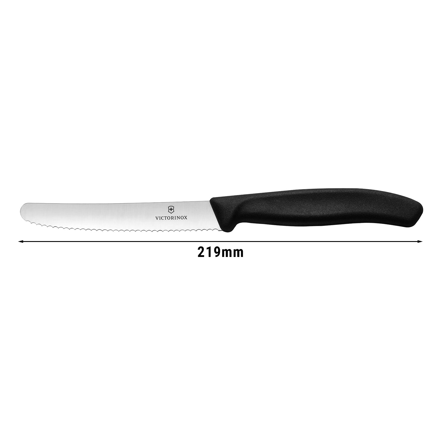 VICTORINOX tomatkniv - rund - sort