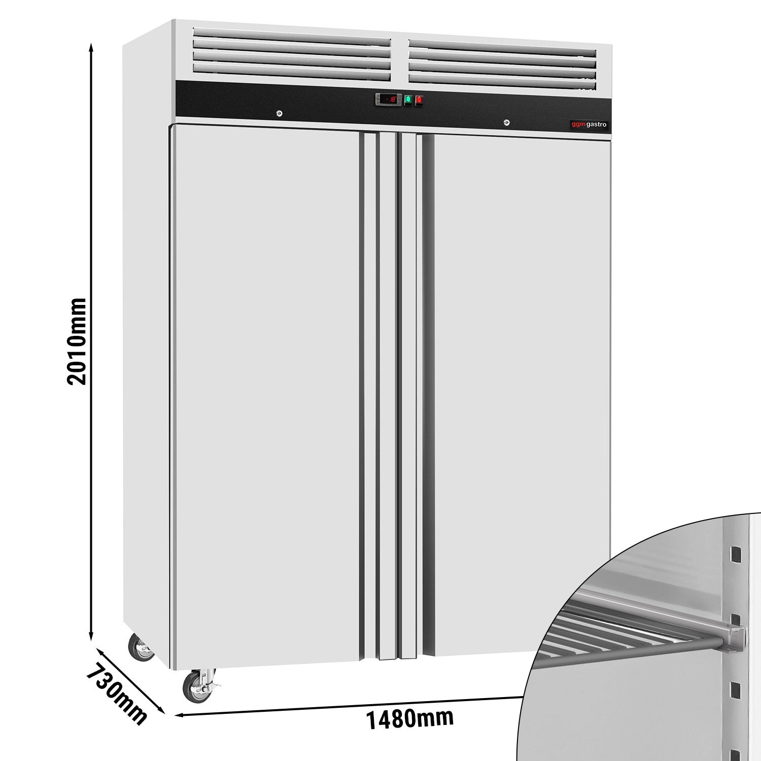 Fryseskab ECO - 1,48 x 0,73 m - med 2 Døre