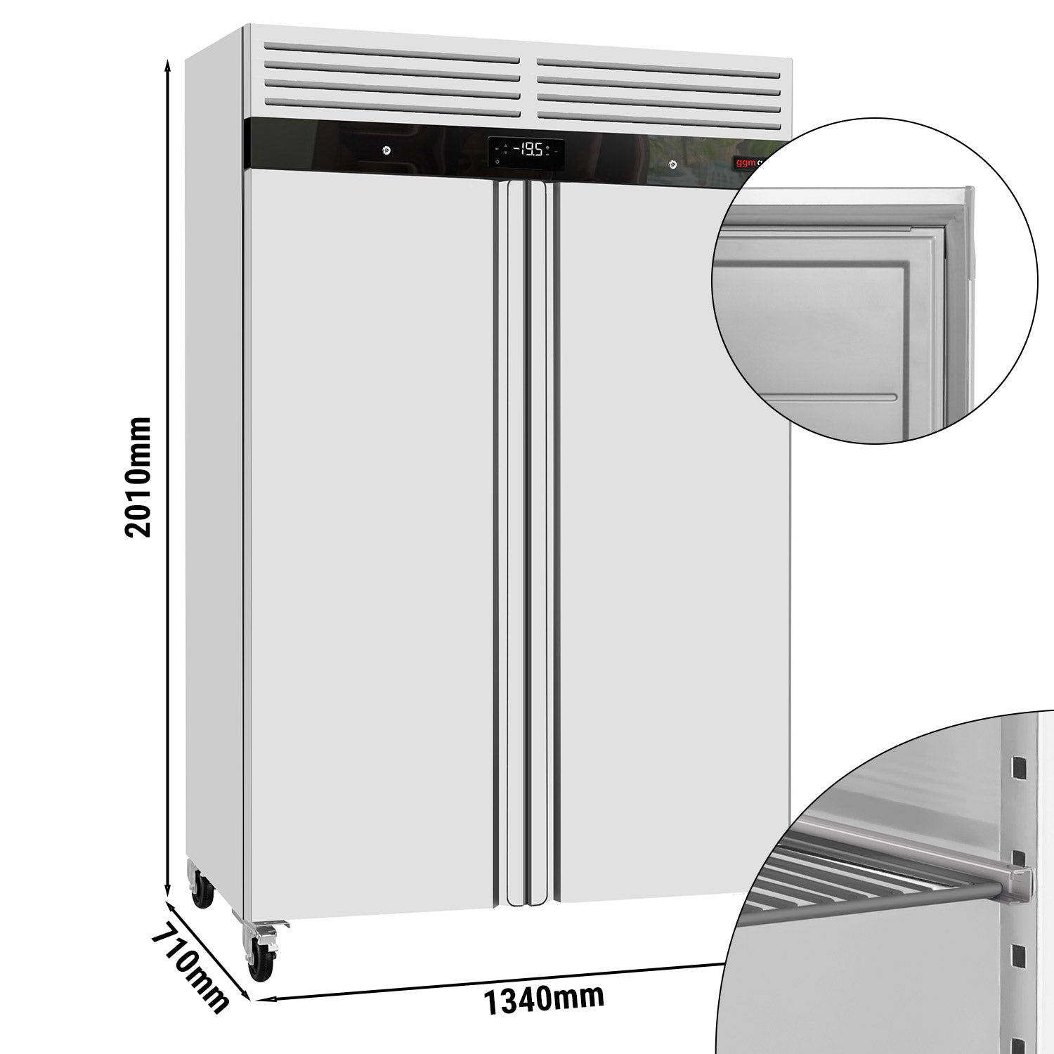 ECO-fryser - 1200 liter - med 2 døre