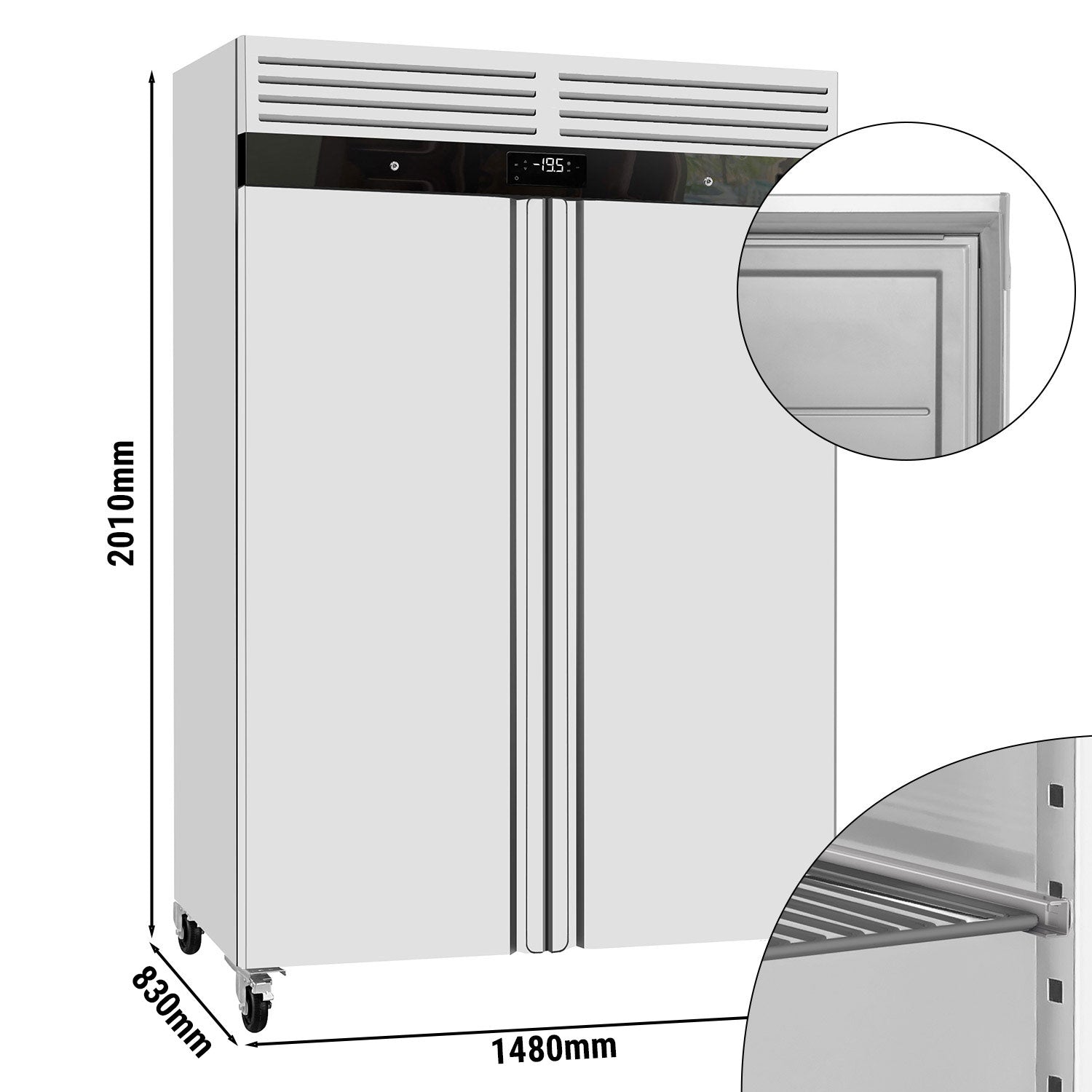 ECO-fryser - GN 2/1 - 1340 liter - 2 døre