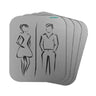 AIR-WOLF | Dørskilt "Toilet" - selvklæbende