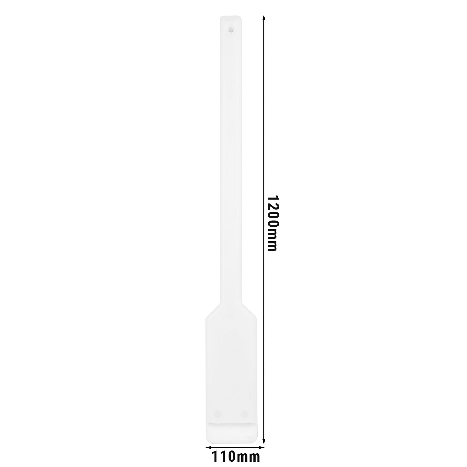 Omrøringsspatel flad - 120 cm - hvid