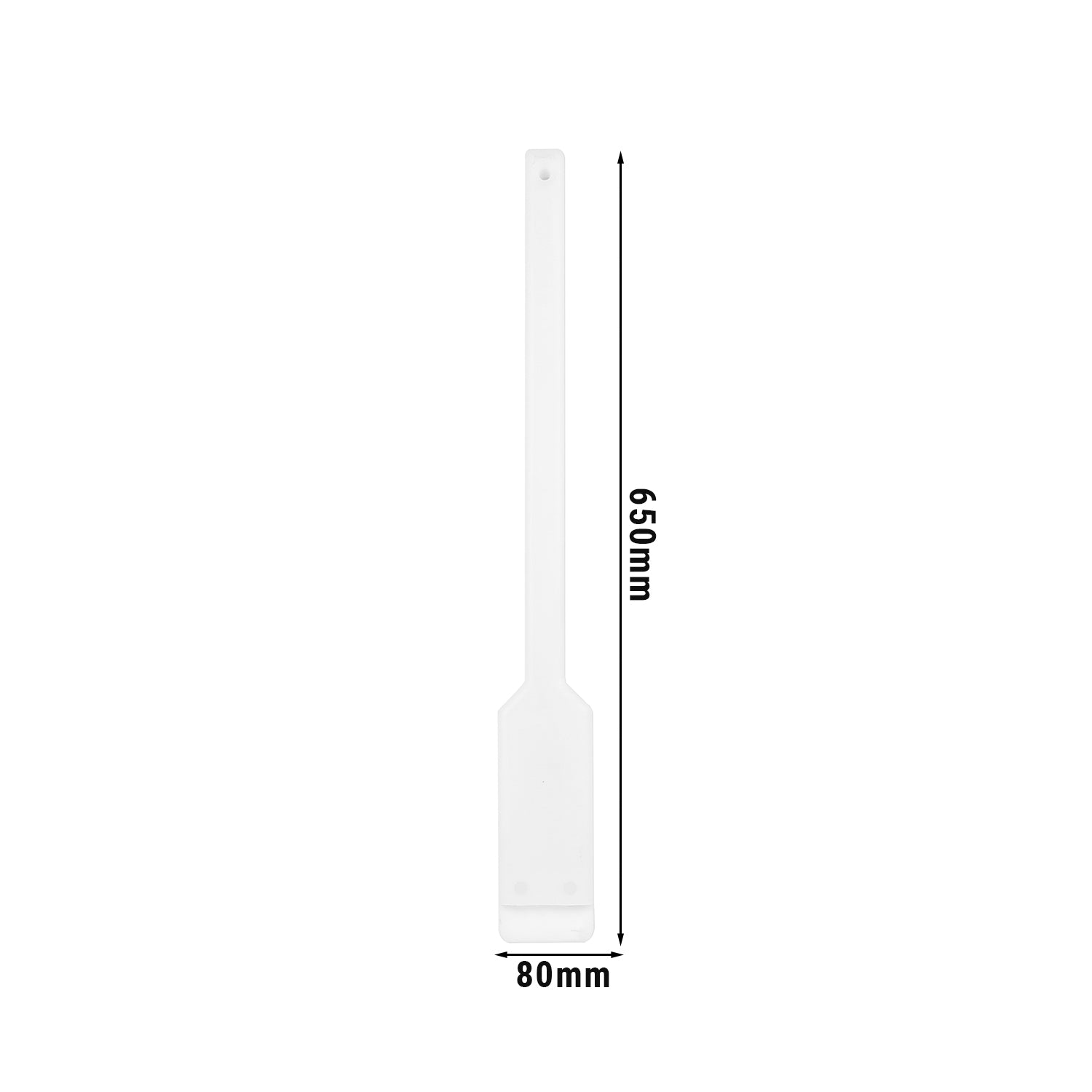 Omrøringsspatel flad - 65 cm - hvid