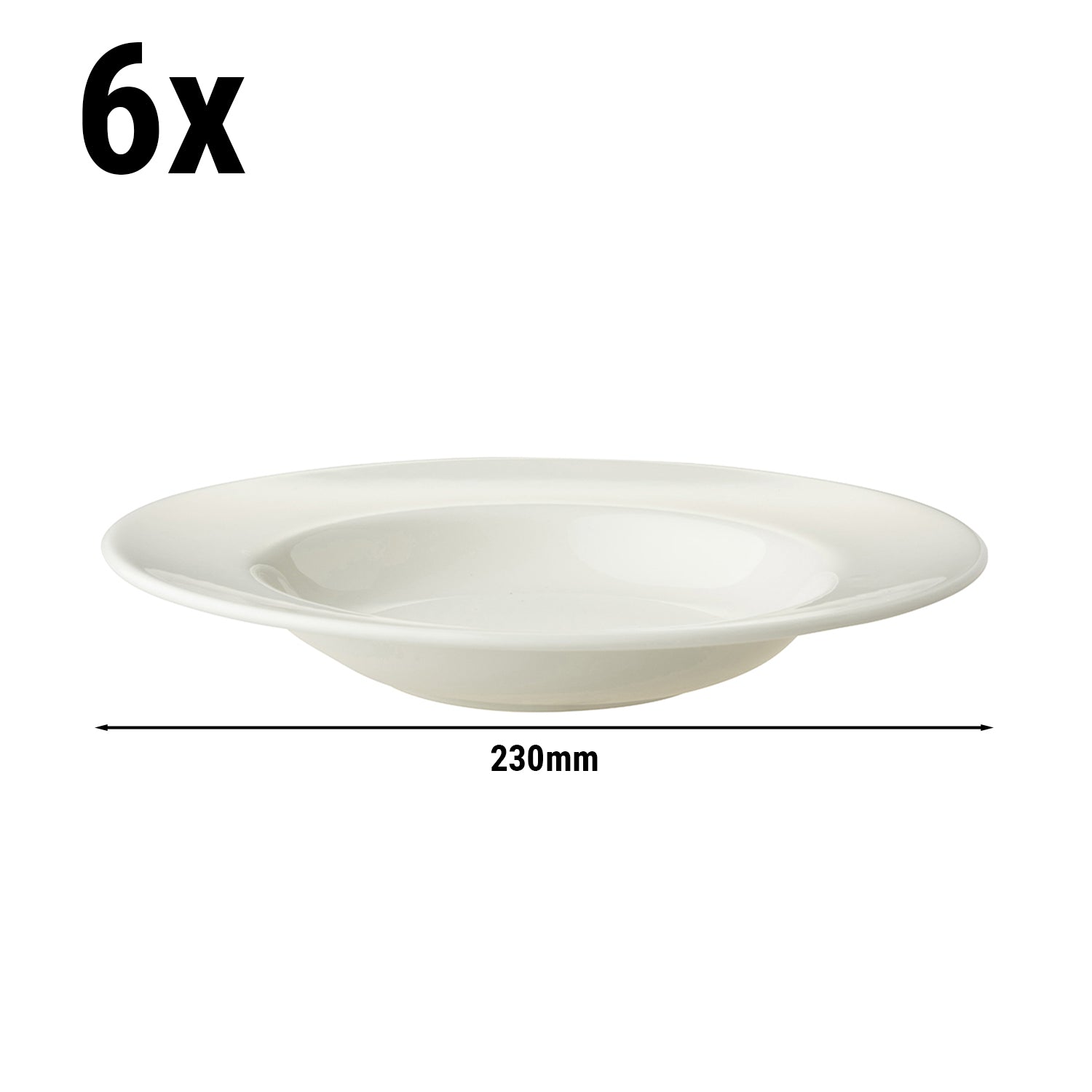 (1 Stück) LUX - Teller tief Maastricht - Ø 23 cm - Elfenbein