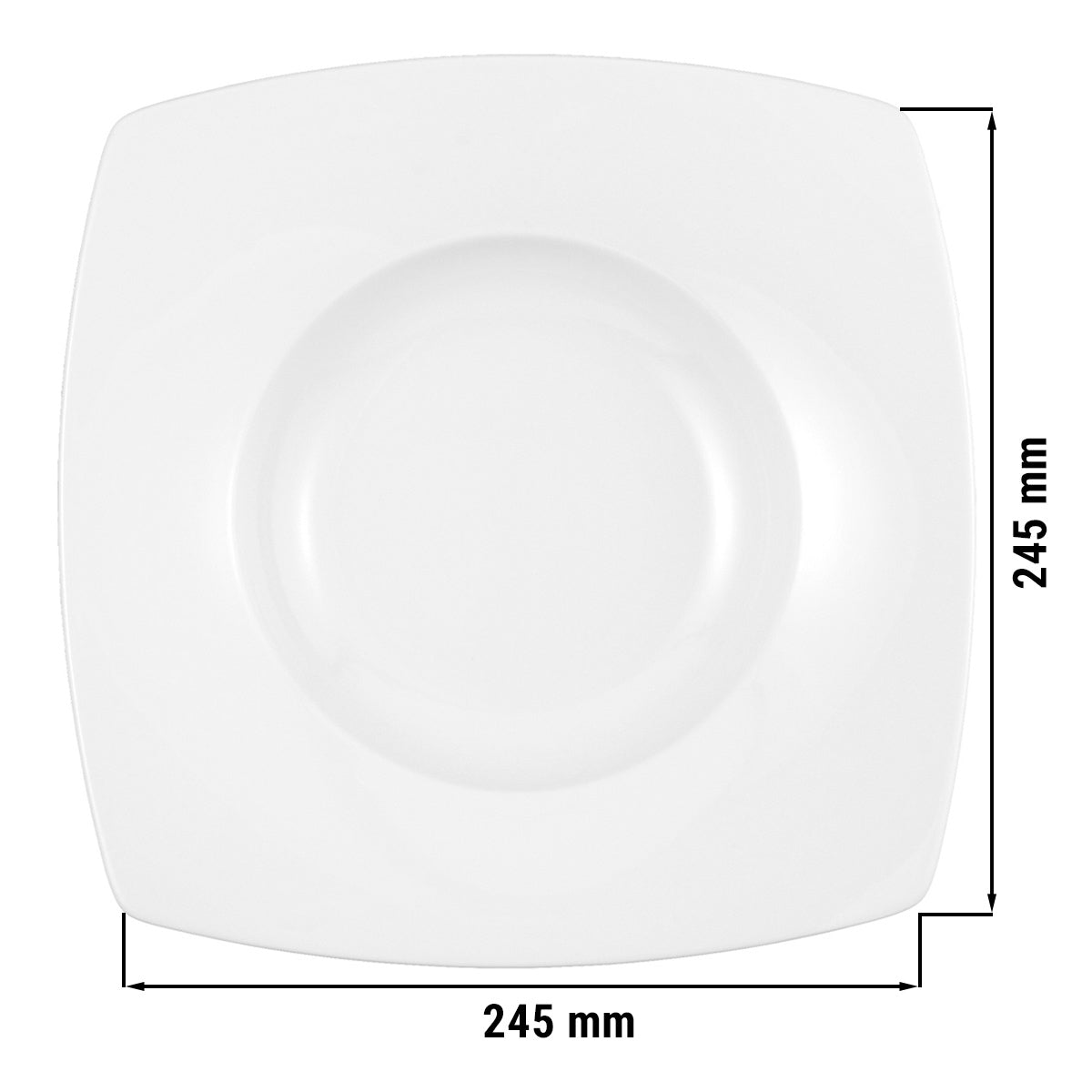 (6 stk.) Seltmann Weiden - Dyb tallerken ECKIG - 24,5 cm