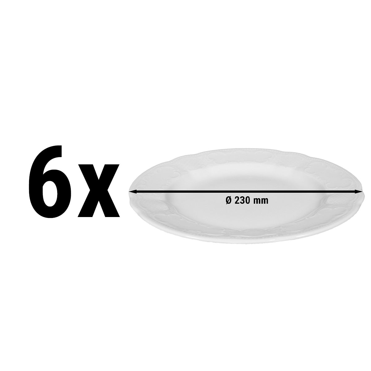 (6 stk.) Seltmann Weiden - Dyb tallerken - Ø 23 cm