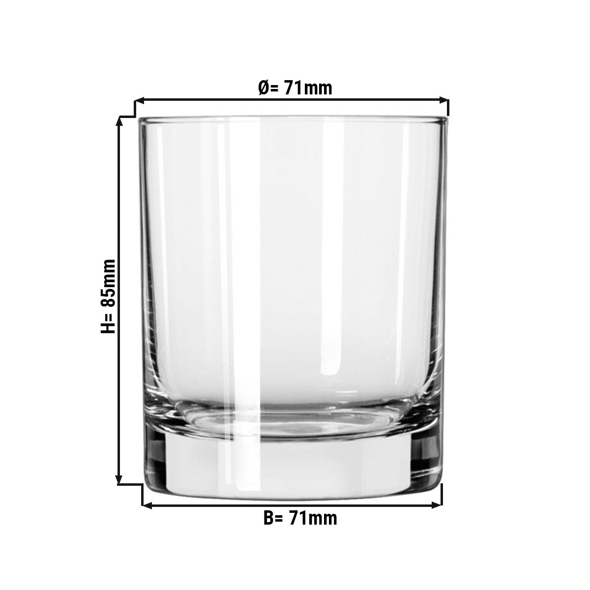 (12 stk.) All Purpose Drikkeglas - CHICAGO - 207 ml - Transparent