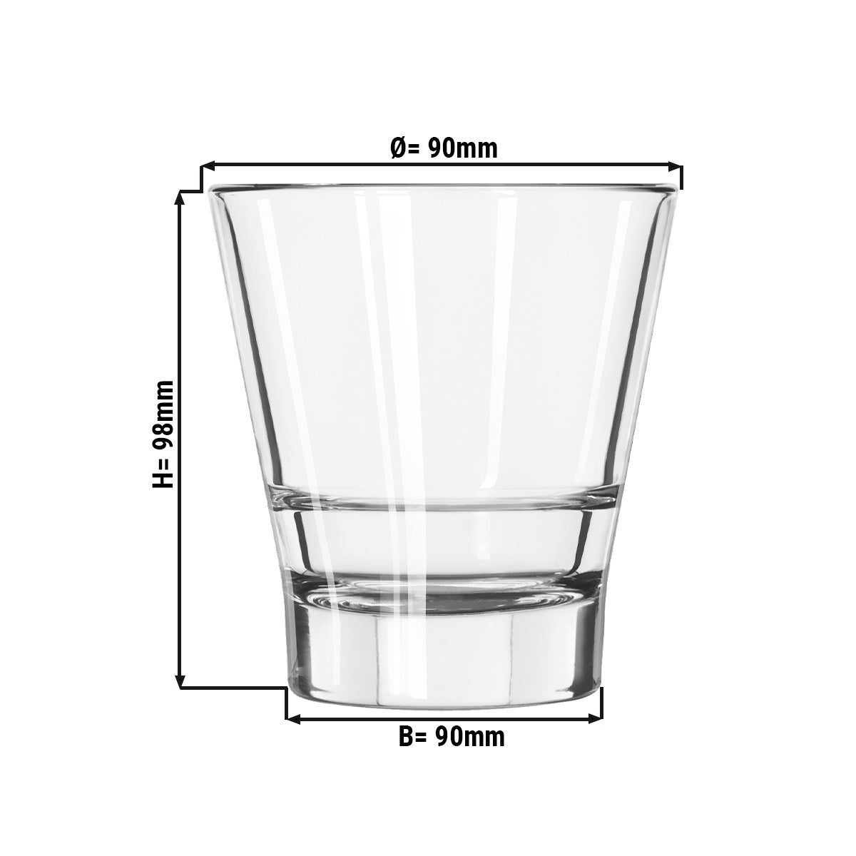 (12 stk.) SAO PAULO - Drikkeglas til alle formål - 26,6 cl - Transparent