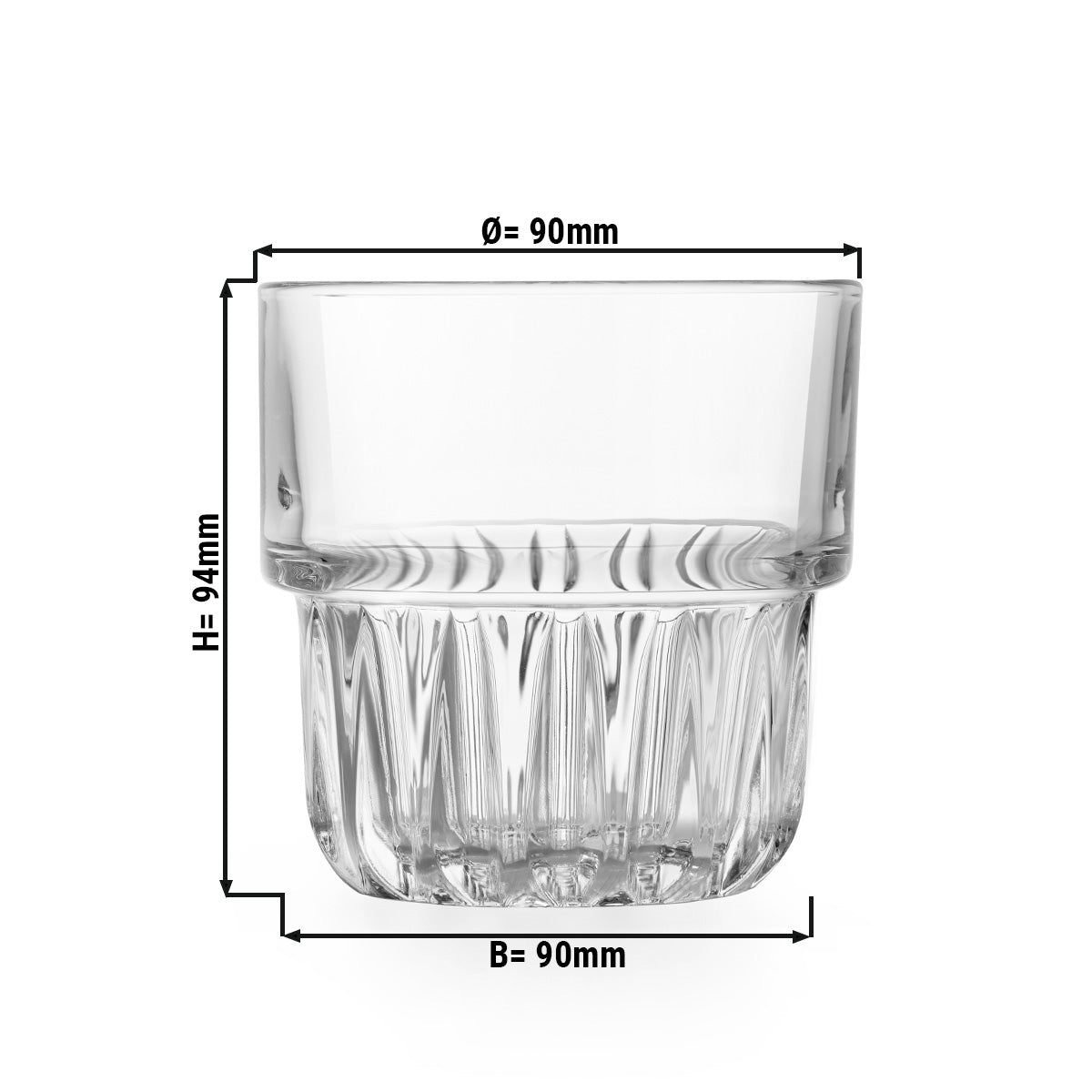 (12 stk.) All Purpose Drikkeglas - TOKIO - 355 ml - Transparent