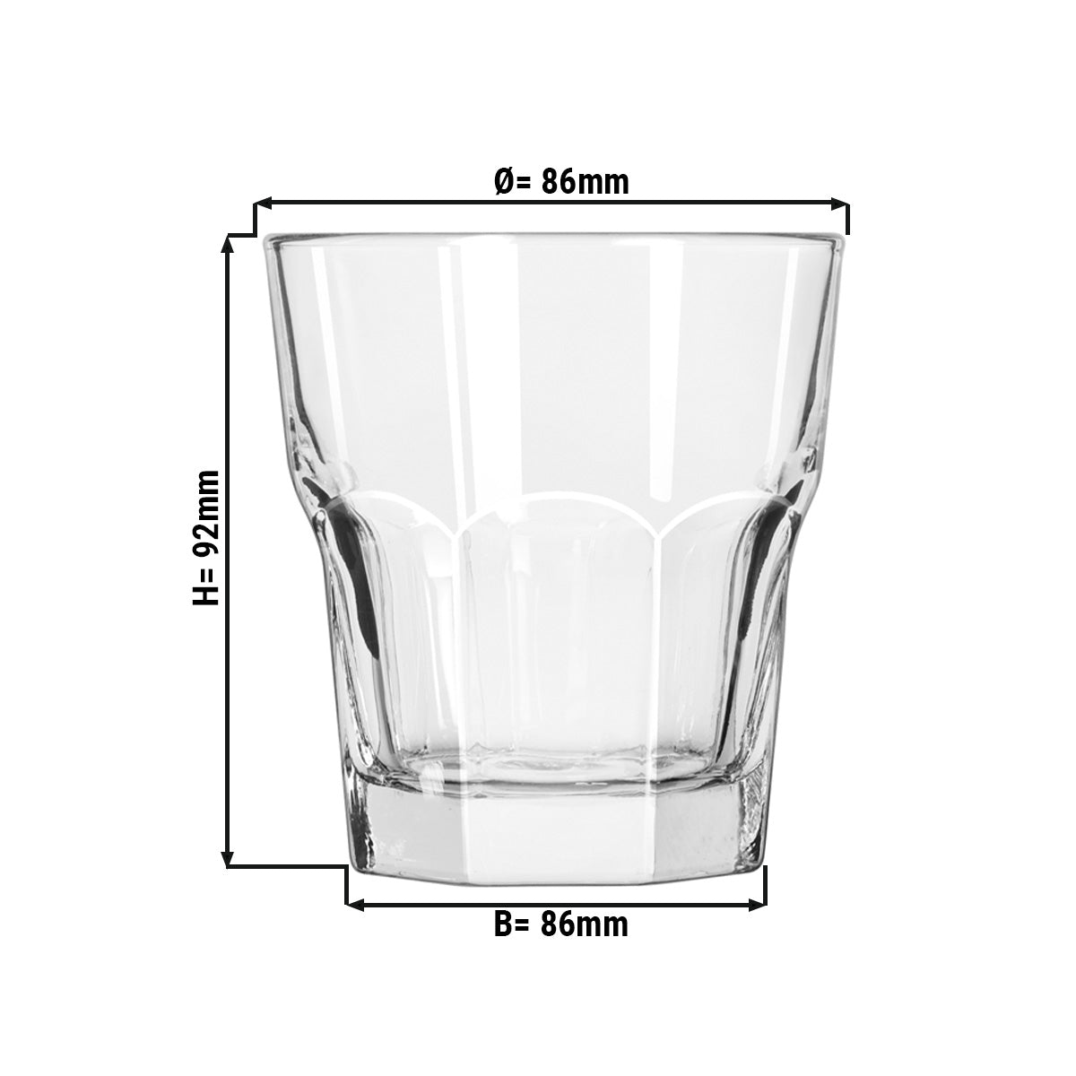 (12 stk.) All Purpose Drikkeglas - PRAGUE - 266 ml - Transparent