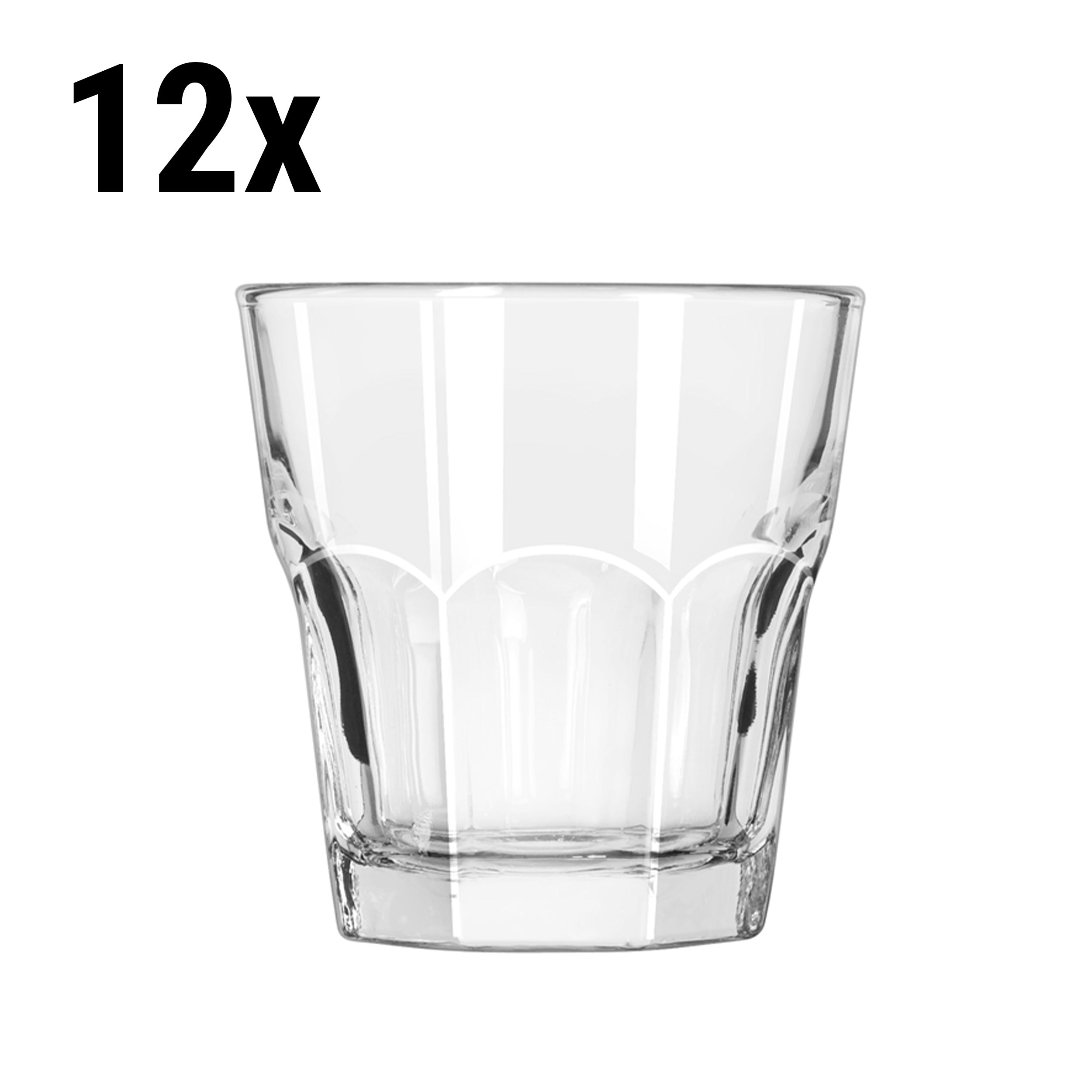 (12 stk.) All Purpose Drikkeglas - PRAGUE - 266 ml - Transparent