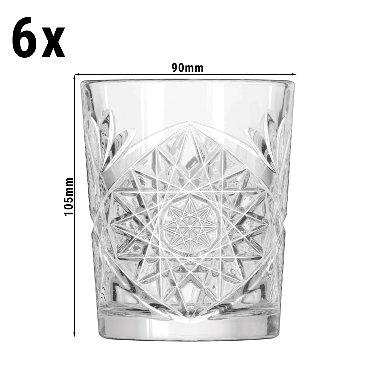 (12 stk.) All Purpose Drikkeglas - TIJUANA - 350 ml - Transparent