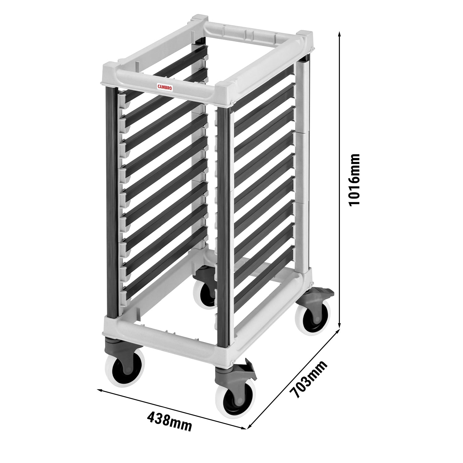 CAMBRO | CAMSHELVING® Trolley til 9x GN 1/1 beholdere