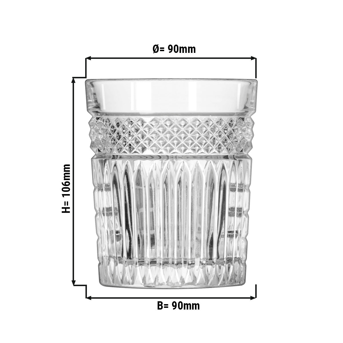 (12 stk.) ROME - All Purpose Drikkeglas - 35 cl - Transparent