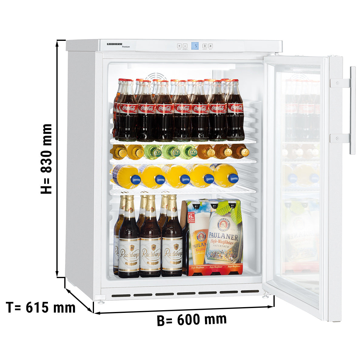 LIEBHERR Underbords - Køleskab - 0,6 x 0,61 m - med 1 dør - 143 liter (brutto)