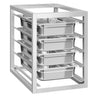 Underbygningsmodul med 5 hylder - 450x560 mm - GN & EN - til ATK 600 mm dyb Stålbordsserie