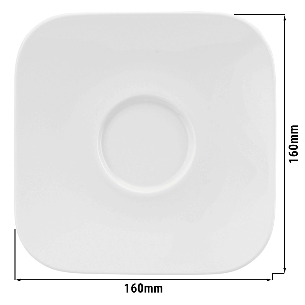 (6 stk.) Seltmann Weiden - Underkop - firkantet stor - 16 x 16 cm