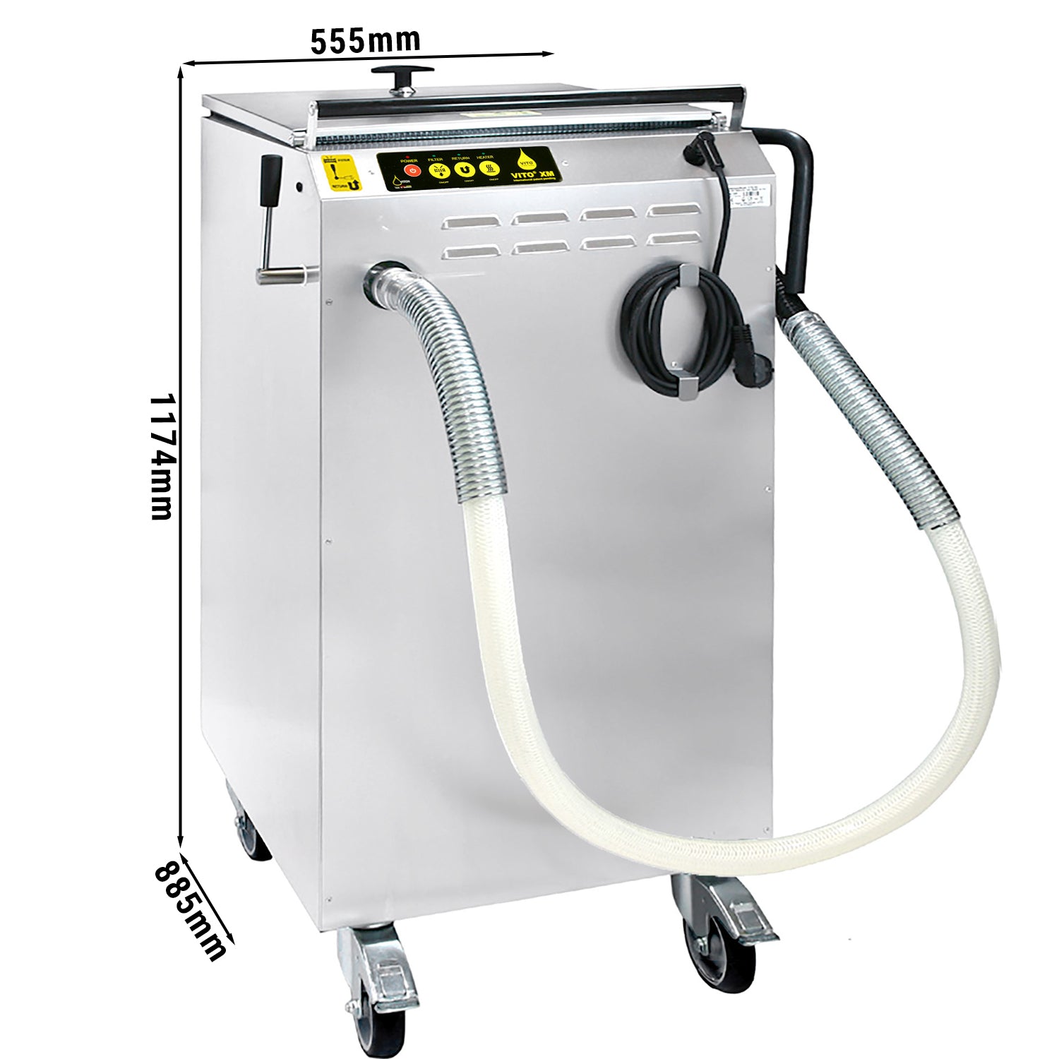 VITO | XL vakuumfiltreringssystem - 30 liter/minut - til frituregryder på maks. 120 liter