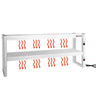 Varmebro - 1800x300mm - med to hylder - højde 650mm