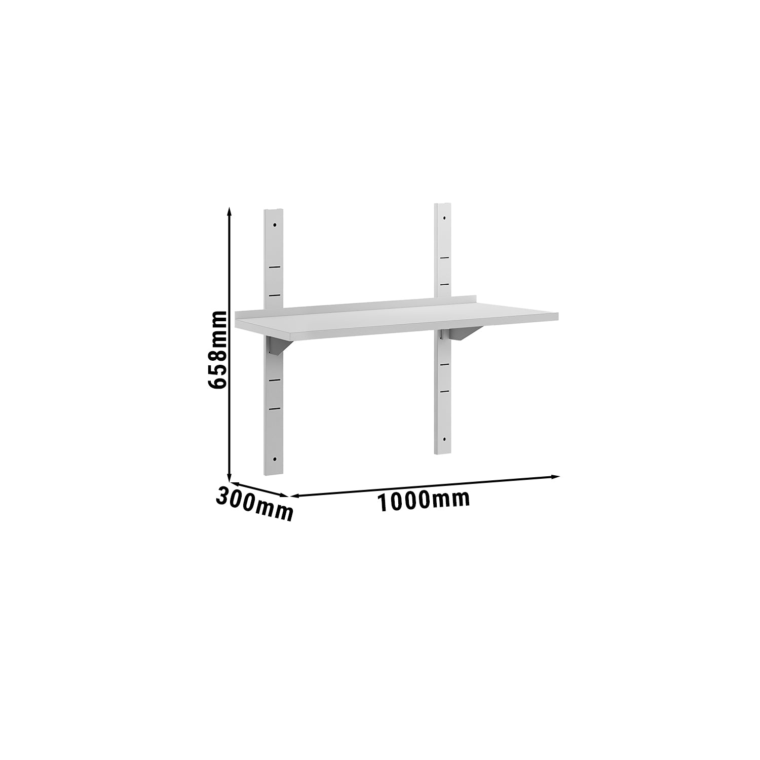 Væghylde ECO 1,0m - med 1 etage