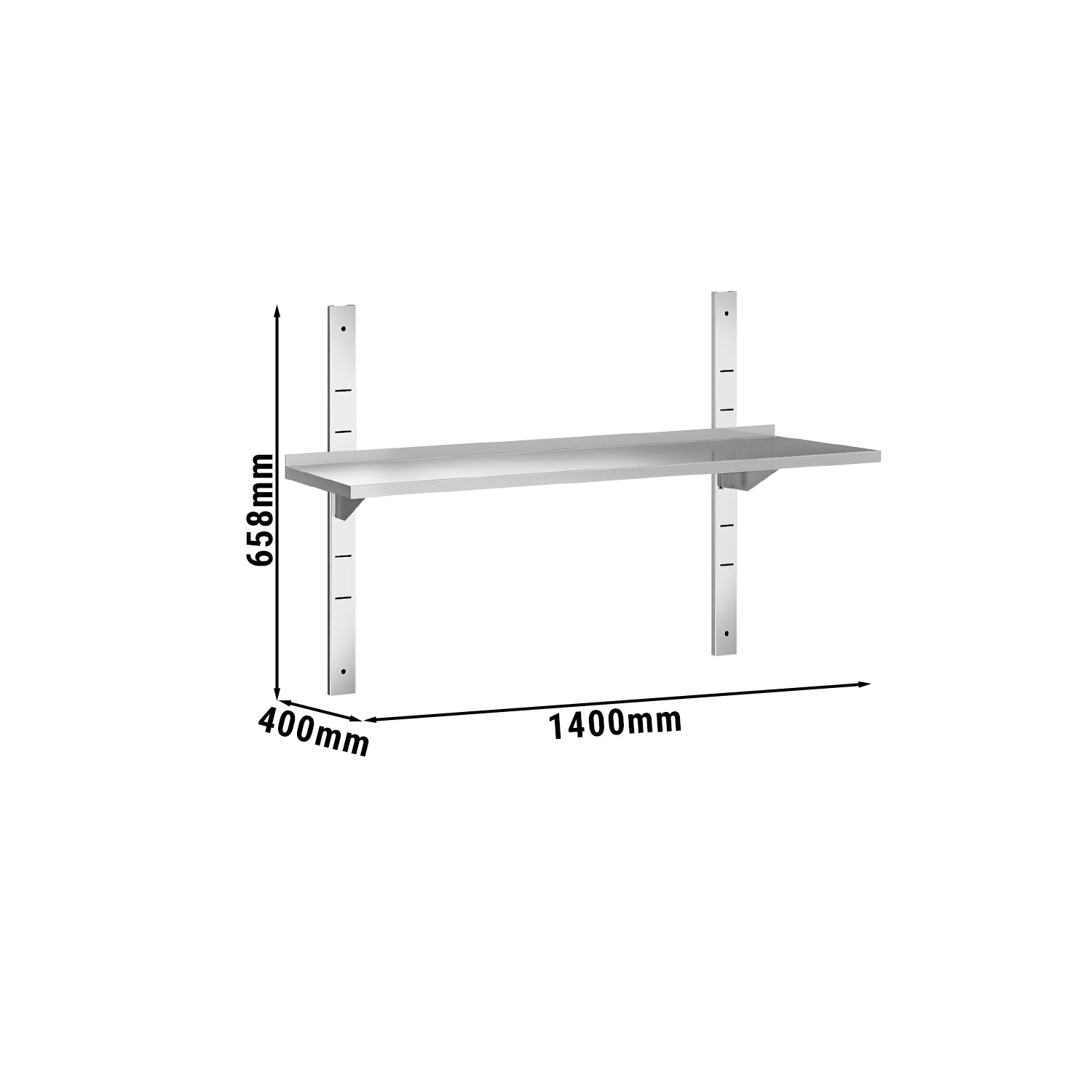 Væghylde 1,4m - med 1 etage