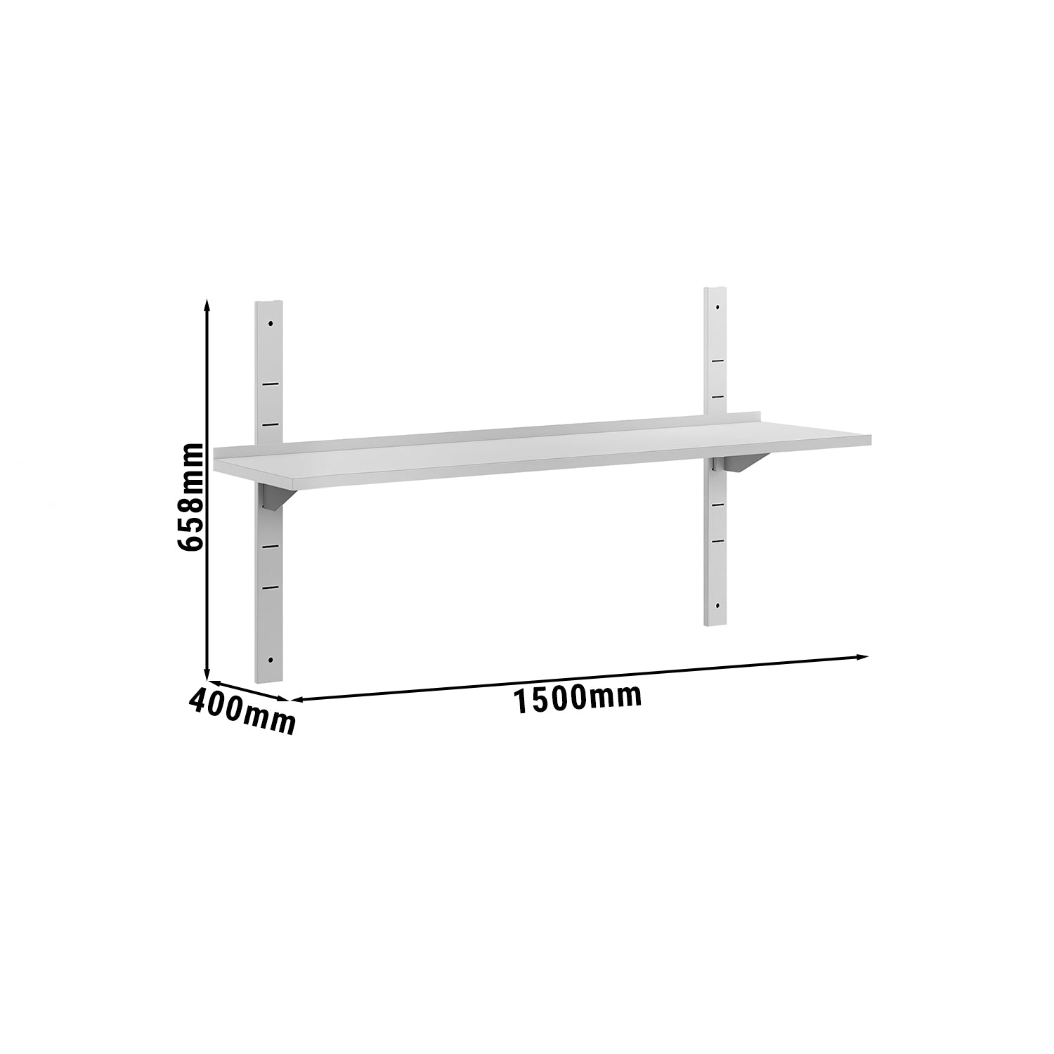 Væghylde ECO 1,5m - med 1 etage