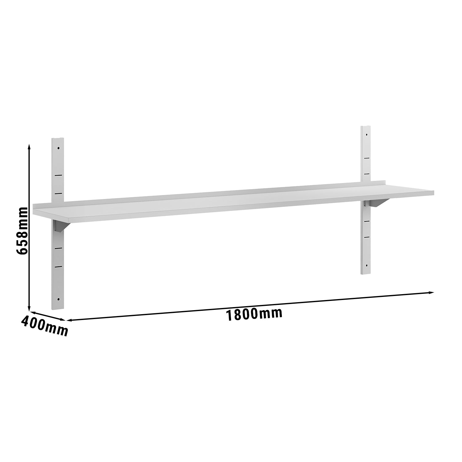 Væghylde ECO 1,8m - med 1 etage