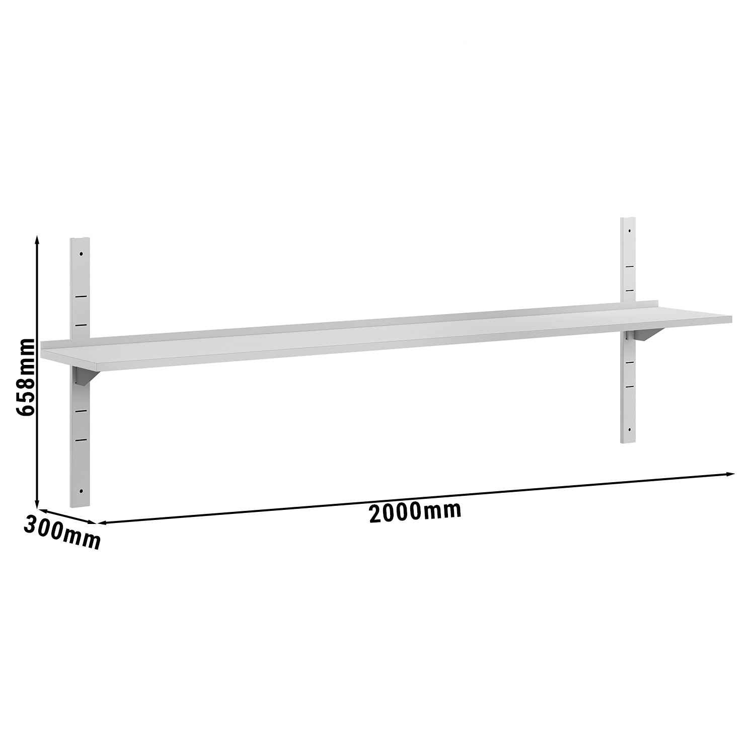 Væghylde ECO 2,0m - med 1 etage