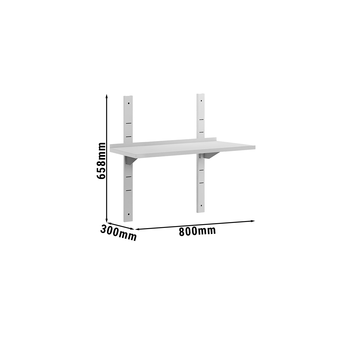 Væghylde ECO 0,8m - med 1 etage