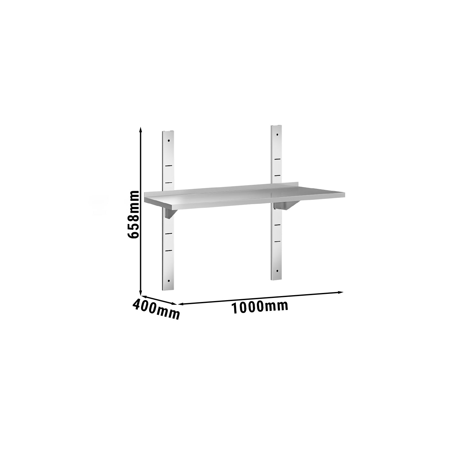 Væghylde 1,0m - med 1 etage