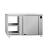 Varmevitrine ECO - 1,5 kW - med skydedøre i glas - gennemstik - 1200x600x870 mm