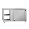 Varmeskab ECO - 1,5 kW - med skydelåger - gennemstik - 1600x600x870 mm