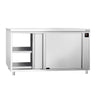 Varmeskab PREMIUM - 2 kW - med skydelåger - gennemstik - 1800x600x870 mm