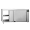 Varmevitrine ECO - 2,0 kW - med skydedøre i glas - gennemstik - 2000x600x870 mm