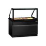 Varmemontre / varmedisk - 1500mm - til 4x GN 1/1 - sort front - arbejdsplade i sort granit