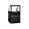 Varmemontre / varmedisk - 800mm - til 2x GN 1/1 - sort front - arbejdsplade i sort granit